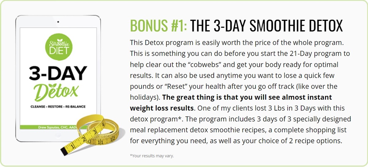 Bonus THE 3-DAY SMOOTHIE DETOX